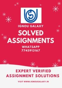 IGNOU SOLVED ASSIGNMENTS