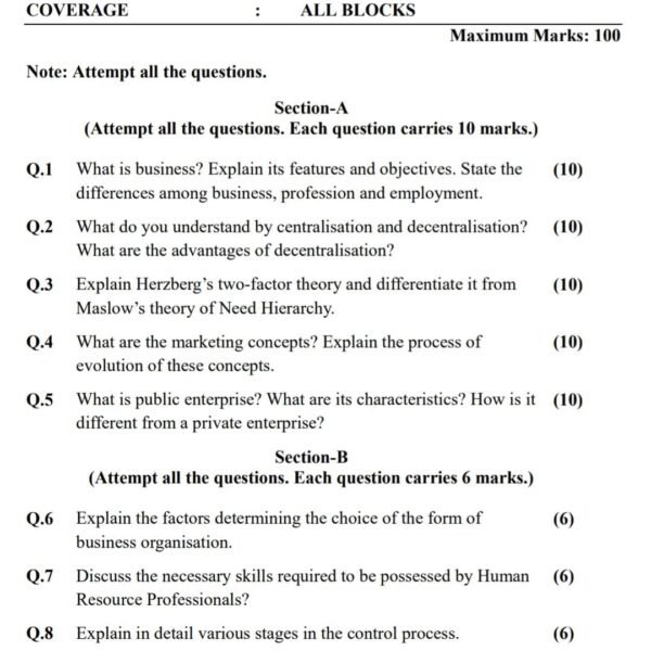 BCOC 132 QUESTION PAPER
