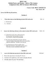 BEGC 104 QUESTION PAPER