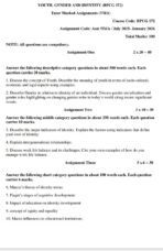 BPCG 172 QUESTION PAPER