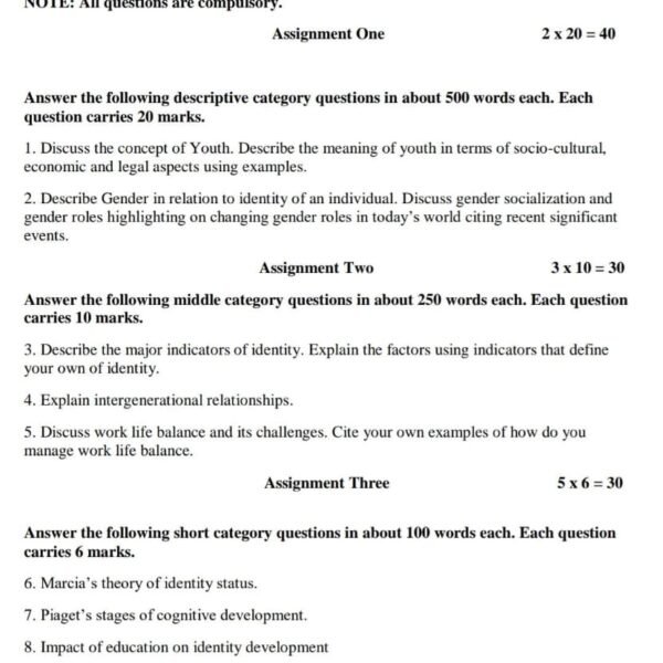 BPCG 172 QUESTION PAPER