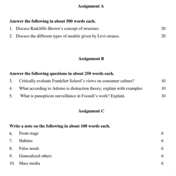 BSOC 113 QUESTION PAPER