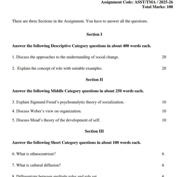 BSOC 131 QUESTION PAPERE