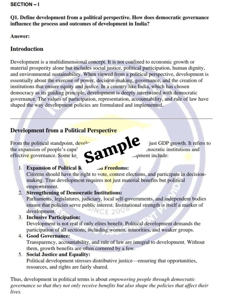MPS 003 IGNOU Solved Assignments 2025-26 (English) PDF Download – IGNOU ...