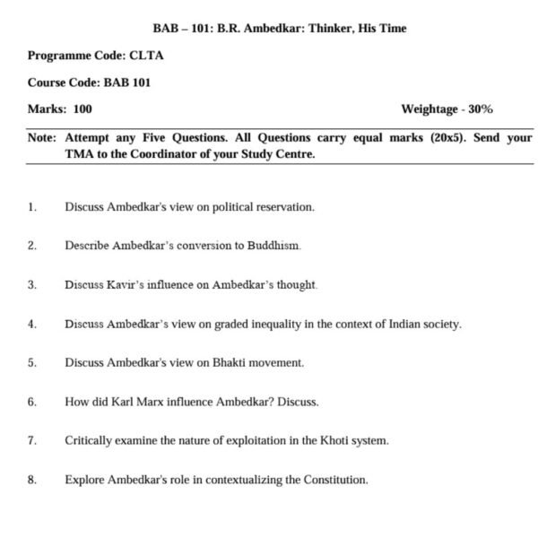 BAB-101 QUESTION PAPER