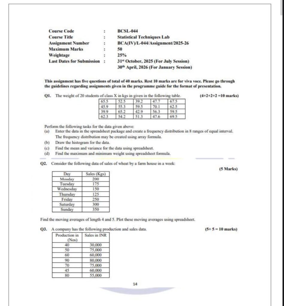 BCSL 044 IGNOU Solved Assignments 2025-26 (English) PDF Download ...