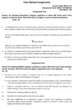BECC 101 QUESTION PAPER