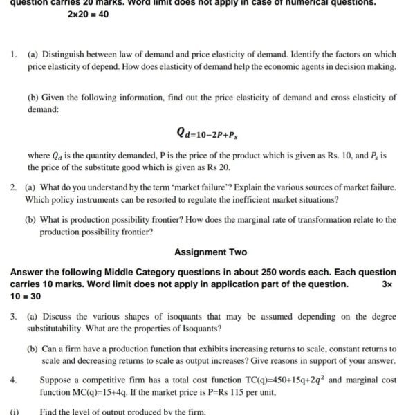 BECC 101 QUESTION PAPER