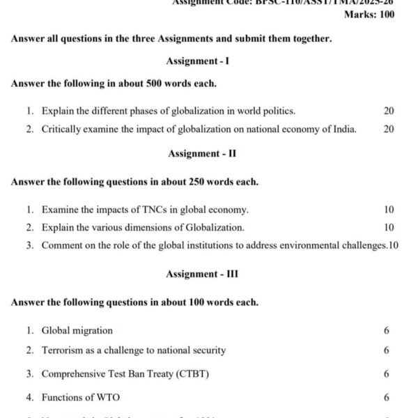 BPSC 110 QUESTION PAPER