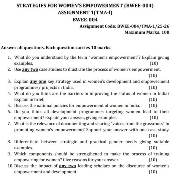 BWEE 04 QUESTIOJN PAPER