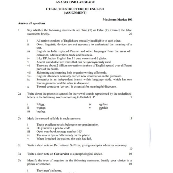 CTE 02 QUESTION PAPER