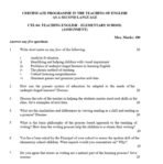 CTE 04 QUESTION PAPER