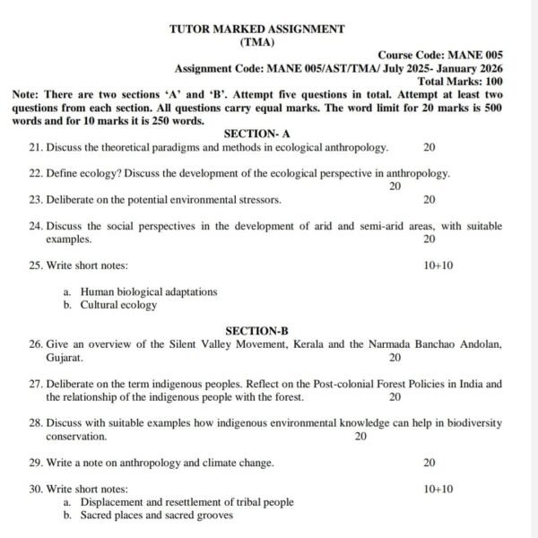MANE 05 QUESTION PAPER