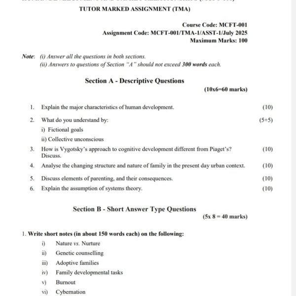 MCFT 01 QUESTION PAPER
