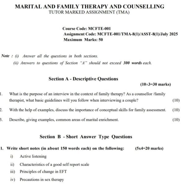 MCFTE 01 QUESTION PAPER