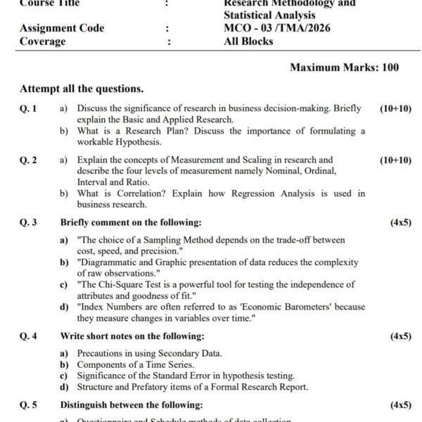 MCO 03 QUESTION PAPER