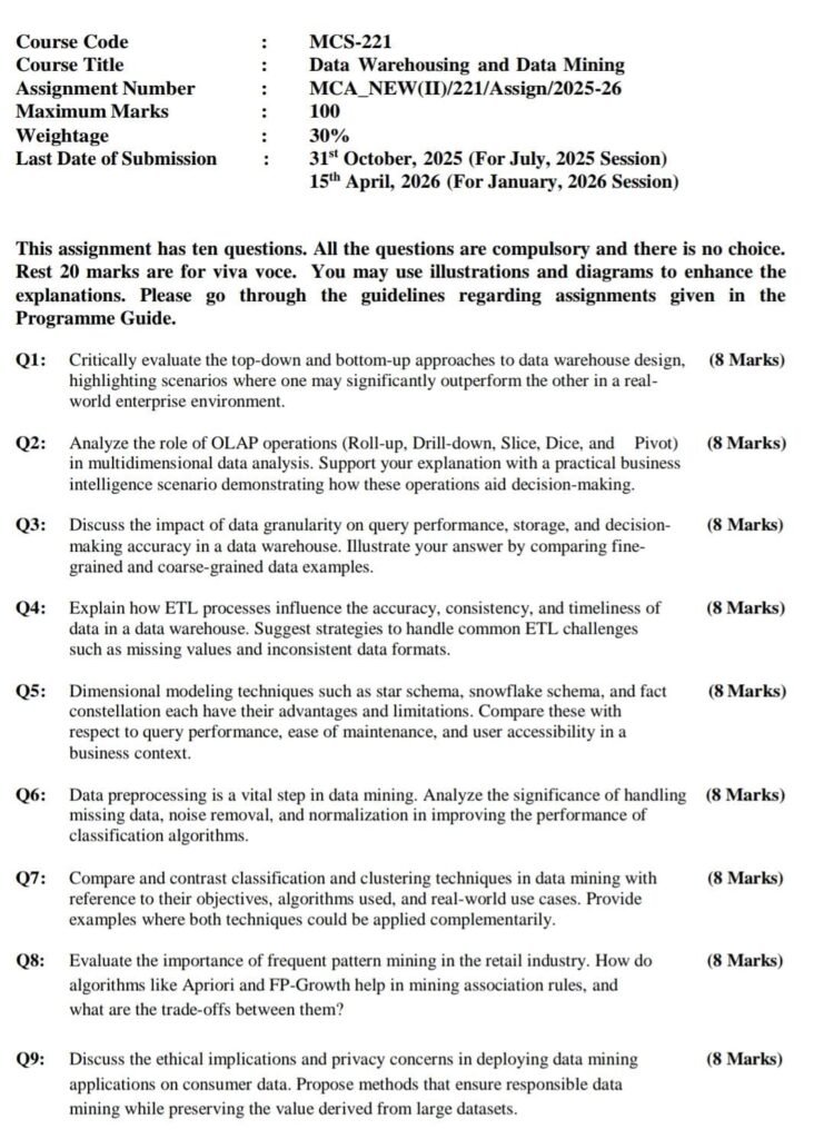 MCS 221 IGNOU Solved Assignments 2025-26 (English) PDF Download – IGNOU ...