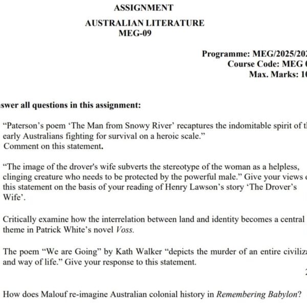 MEG 09 QUESTION PAPER