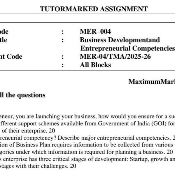 MER 04 QUESTION PAPER