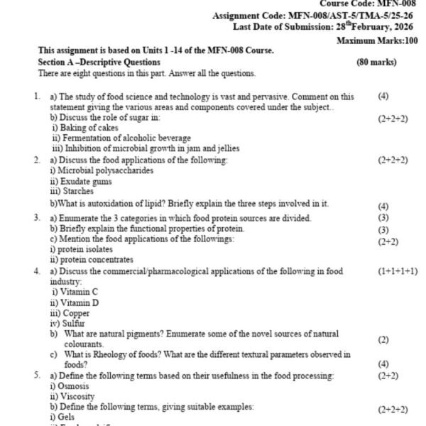 MFN 08 QUESTION PAPER