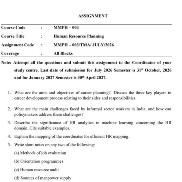 MMPH 3 QUESTION PAPER