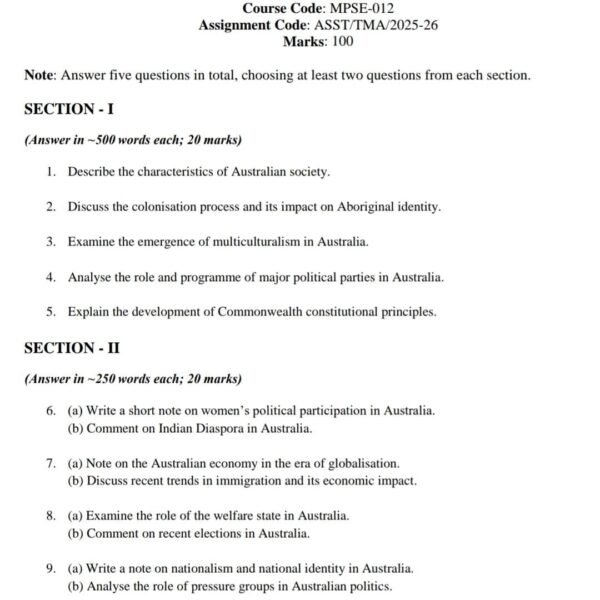 MPSE 12 QUESTION PAPER