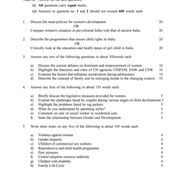 MSWE-002 IGNOU Assignment