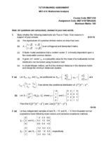 MST 018 IGNOU Assignment