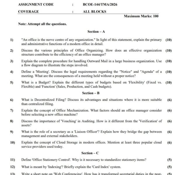 BCOE 144 QUESTION PAPER