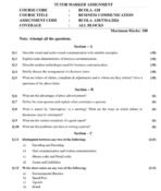 BCOLA 138 QUESTION PAPER