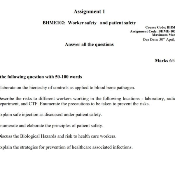 BHME 102 QUESTION PAPER