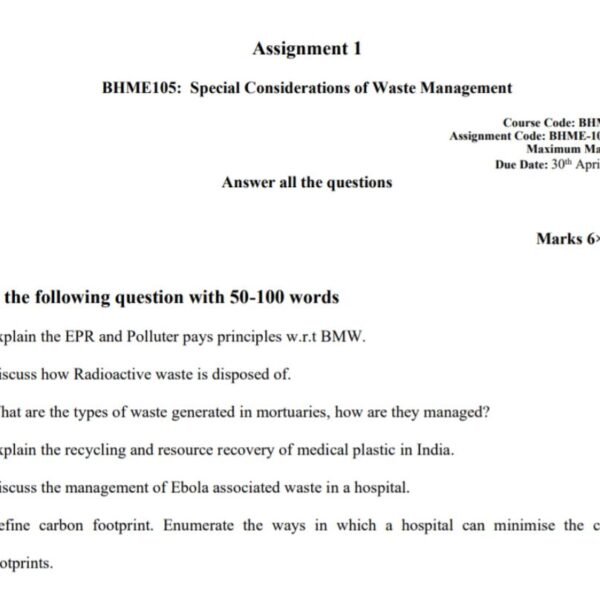 BHME 105 QUESTION PAPER