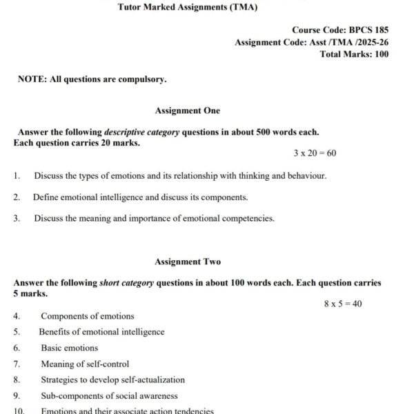 BPCS 185 QUESTION PAPER