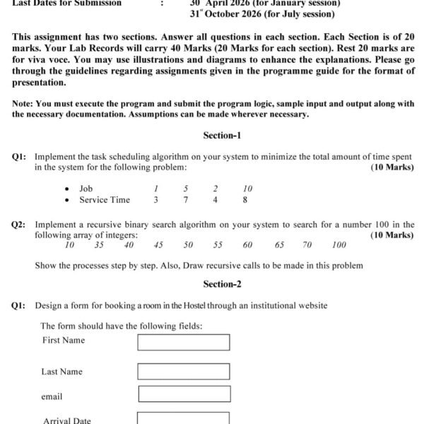 MCSL 216 QUESTION PAPER