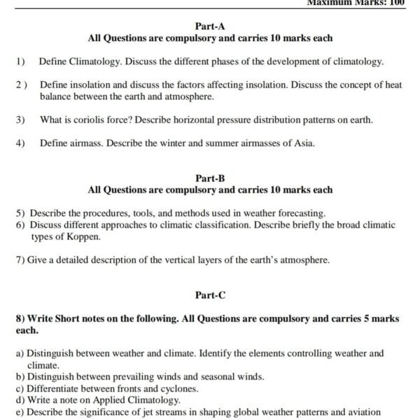 MGG 005 QUESTION PAPER
