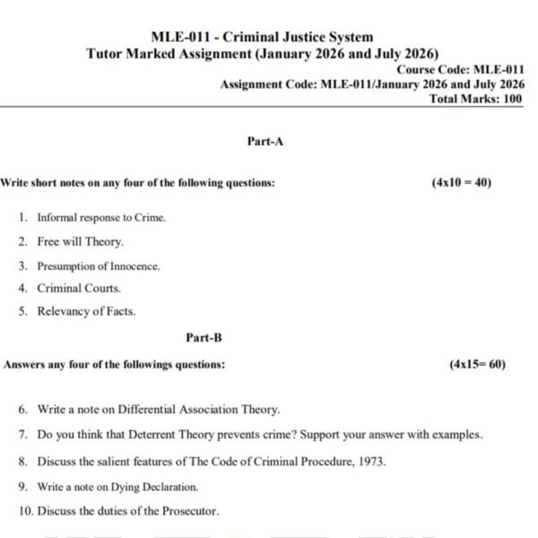 MLE 11 QUESTION PAPER