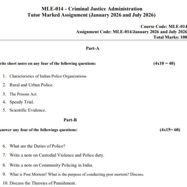 MLE 14 QUESTION PAPER