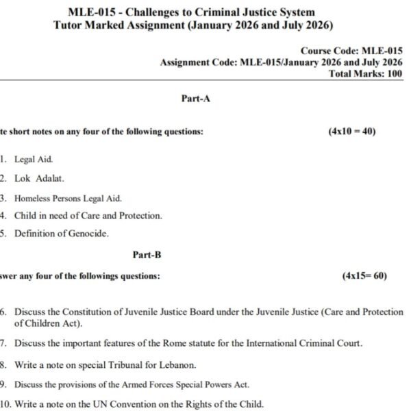 MLE 15 QUESTION PAPER