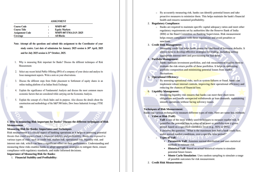 MMPF 007 IGNOU Solved Assignments 2025 (English) PDF Download – IGNOU Galaxy - Image 2