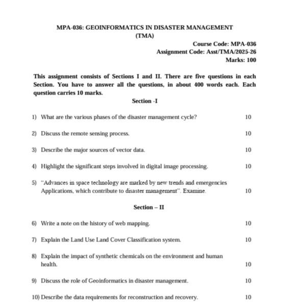 MPA 36 QUESTION PAPER