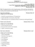 MRDE 203 QUESTION PAPER