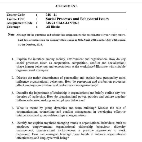 MS-21 QUESTION PAPER