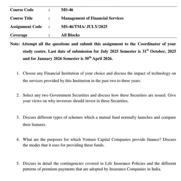MS 46 QUESTION PAPER