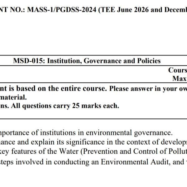 MSD 15 QUESTON PAPERE