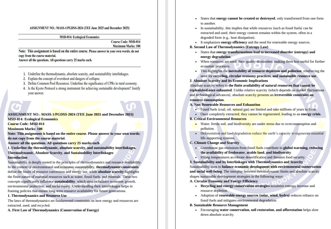 MSD 014 IGNOU Solved Assignments 2025 (English) PDF Download – IGNOU Galaxy - Image 2