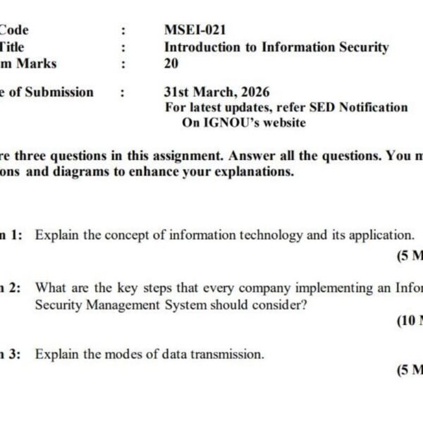 MSEI 21 QUESTION PAPER