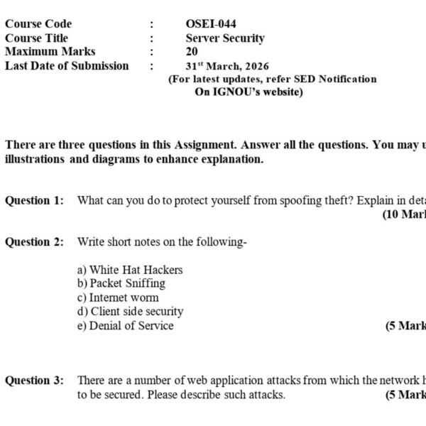OSEI 44 QUESTION PAPER