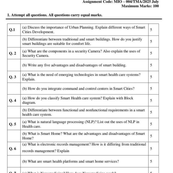 MIO 004 IGNOU Assignment