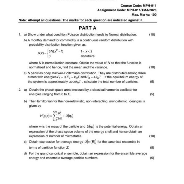 MPH 011 IGNOU Assignment