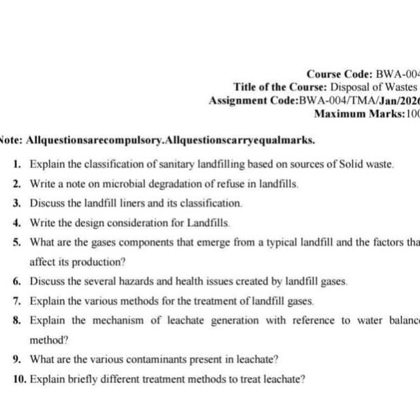 BWA 004 IGNOU Assignment